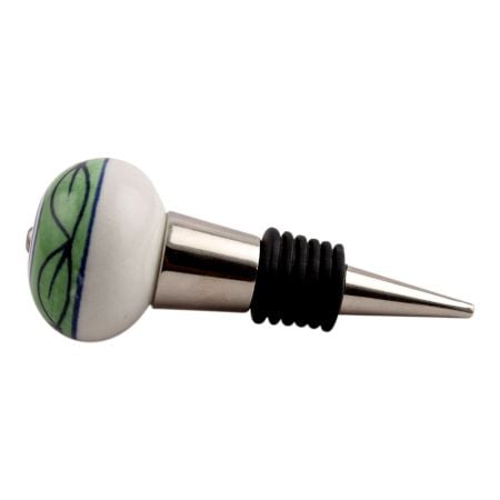 Green Loop Ceramic Wine Stopper